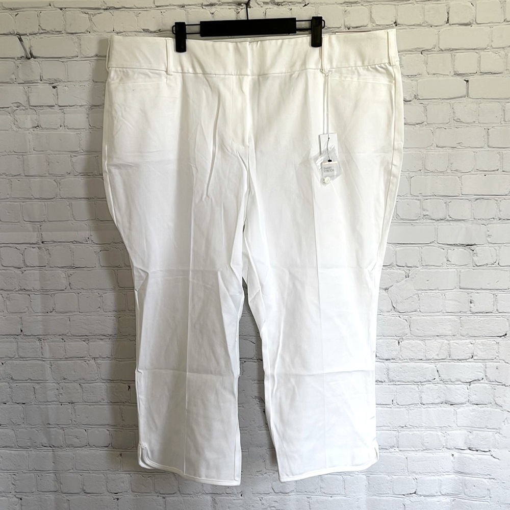 LANE BRYANT NEW WITH TAGS SIZE 22 WHITE PANTS, THE ALLIE COLLECTION, CROP